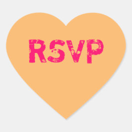 Adesivo Coração RSVP de Coração de Conversa Laranja