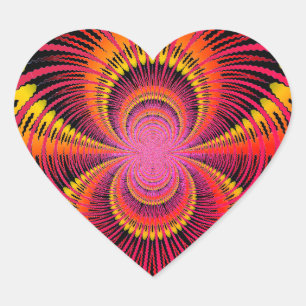 Adesivo Coração Rua. Dia de os namorados Negrito