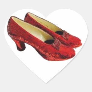 Adesivo Coração Ruby Red Slippers Feiticeiro de Oz Wicked Stickers