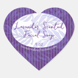 Adesivo Coração Sabão com cheiro de lavanda