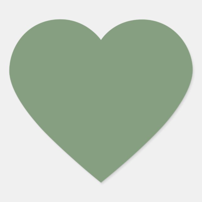 Adesivo Coração Sage Green Heart Sticker (Frente)