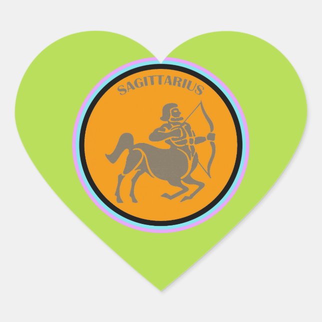 Adesivo Coração Sagittarius Heart Sticker (Frente)