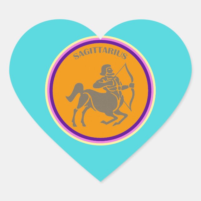 Adesivo Coração Sagittarius Heart Sticker (Frente)