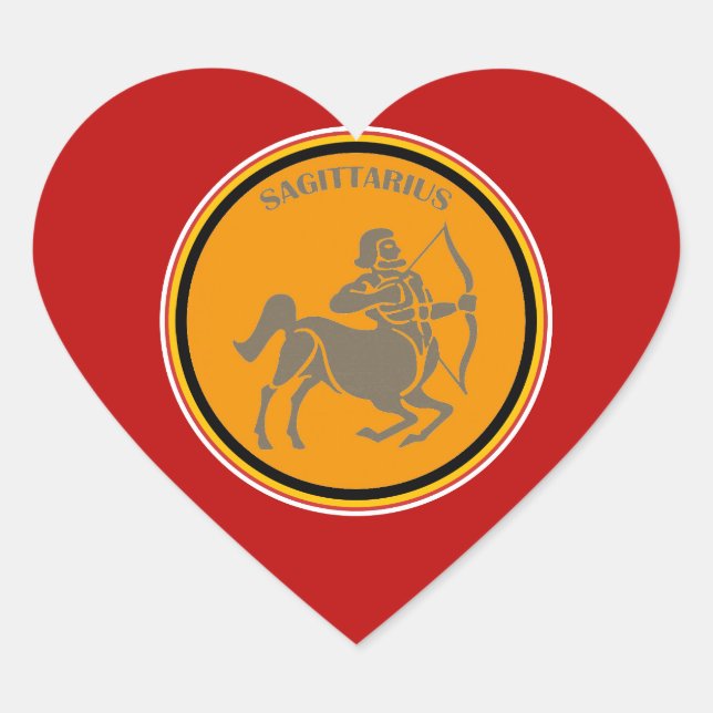 Adesivo Coração Sagittarius Heart Sticker (Frente)
