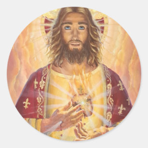 Adesivo Coração Sagrado de Jesus, Arte, Stickers