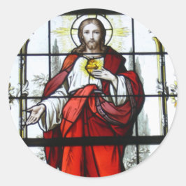 Adesivo Coração Sagrado de Jesus, janela da Igreja de Vidr