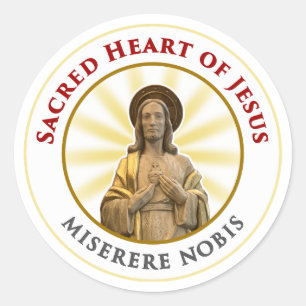 Adesivo Coração Sagrado de Jesus Miserere Nobis