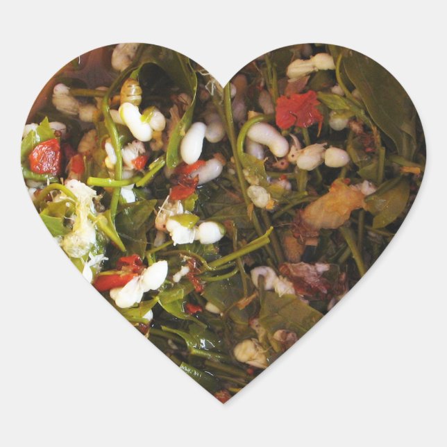 Adesivo Coração Salada de Ovos de Formigas Vermelhas ... Comida da (Frente)