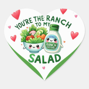 Adesivo Coração Salada Kawaii e ranhura