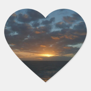Adesivo Coração Salto do sol no mar II Oceano