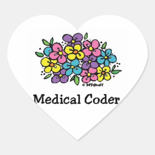 Adesivo Coração Sangue de Codificador Médico2 (Frente)