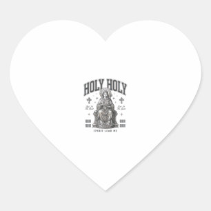 Adesivo Coração Santo Santo Desenho de Camisa Religiosa de Gravura