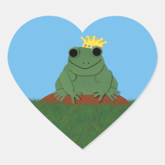 Adesivo Coração Sapo primo com coroa