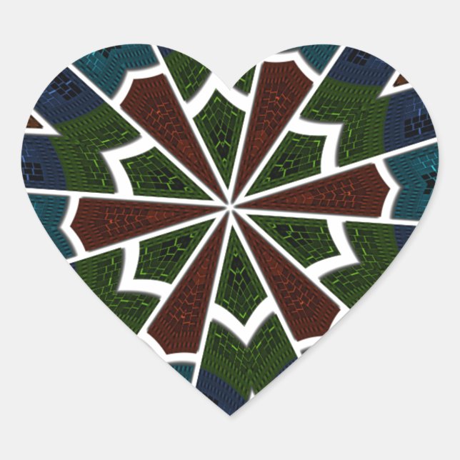 Adesivo Coração Sari inspirou Design com detalhes de insinuação (Frente)