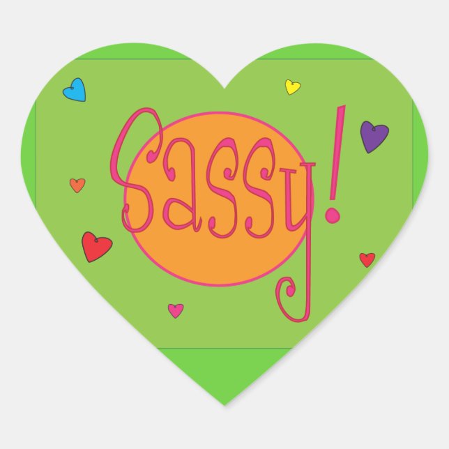 Adesivo Coração Sassy Heart Sticker (Frente)