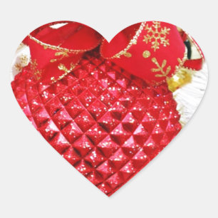 Adesivo Coração Saudações, Feliz Natal_