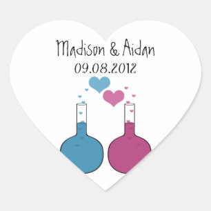Adesivo Coração Science of Love Wedding Stickers