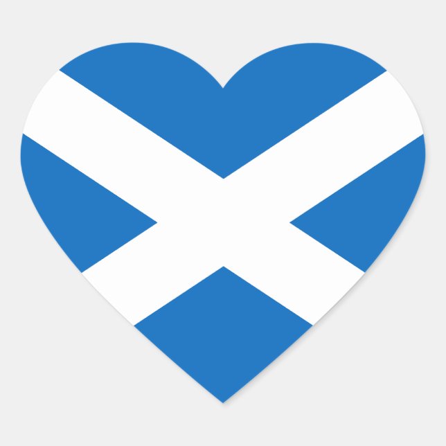 Adesivo Coração Scotland Flag Heart Sticker (Frente)