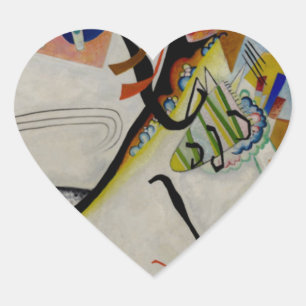 Adesivo Coração Segmento Azul Kandinsky