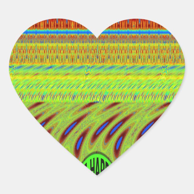 Adesivo Coração Seja feliz Bolinhas Colorida Motif Gift (Frente)