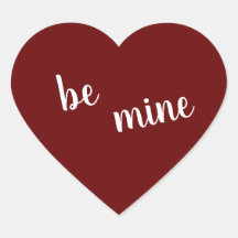 seja meu, amor fofo dizendo "Heart Sticker"