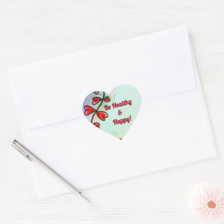 Adesivo Coração Seja saudável e feliz Sky Sticker