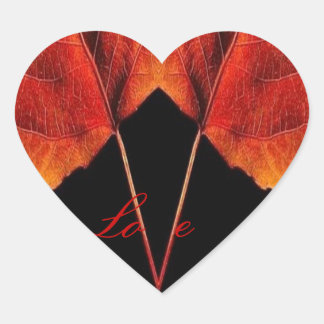 Adesivo Coração Selo do outono 2