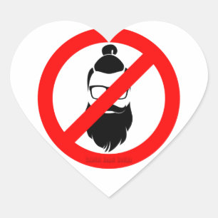 Adesivo Coração Sem Hipsteres ou Man Buns