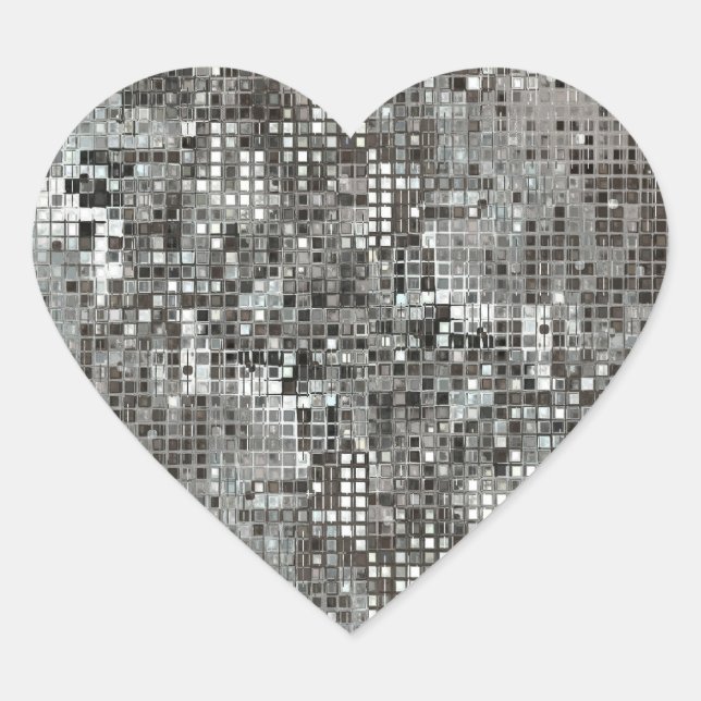 Adesivo Coração Sequins Heart Sticker (Frente)