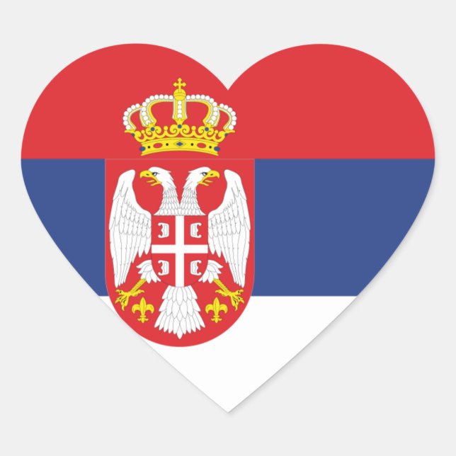 Adesivo Coração sérvia (Frente)