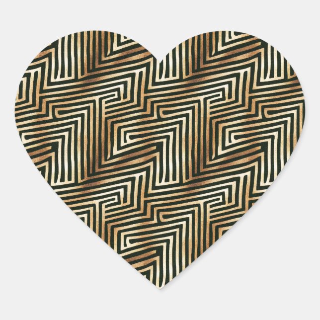 Adesivo Coração Setas de Creme Castanho (Frente)