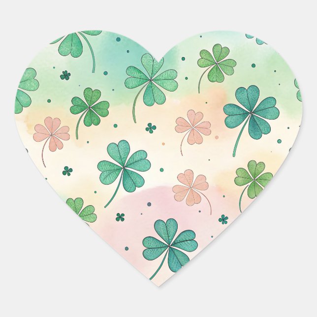 Adesivo Coração Shamrock Stickers (Frente)