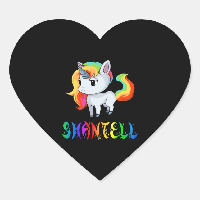 Adesivo Coração Shantell Unicorn (Frente)