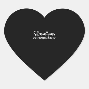 Adesivo Coração Shenanigans Coordenador T-Shirt, Rua Engraçada Pat