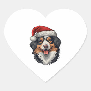 Adesivo Coração Shepherd australiano de Natal