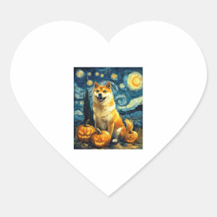 Adesivo Coração Shiba Inu Cachorro Cachorro Cute Jack O Lanterna P