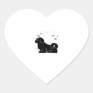 Adesivo Coração Shih Tzu � Halloween Moon Silhouette Classic T