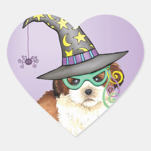 Adesivo Coração Shih Tzu Witch