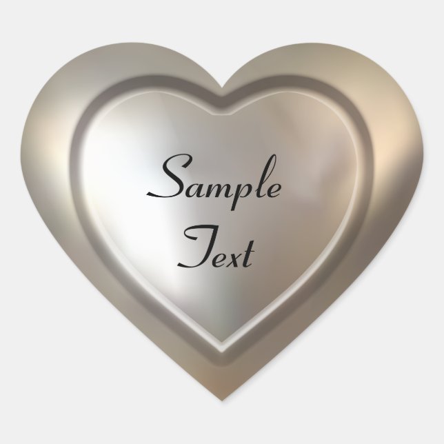 Adesivo Coração Shiny Silver (Frente)