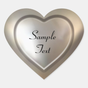 Adesivo Coração Shiny Silver