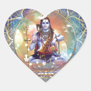 Adesivo Coração Shiva Mahamrityunjaya - karma que purifying