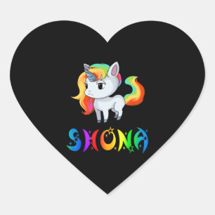 Adesivo Coração Shona Unicorn