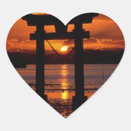 Adesivo Coração Shrine Nagao Japonês