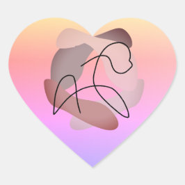 Adesivo Coração Silhueta da Serenidade: A Beleza de um Cavalo Livr