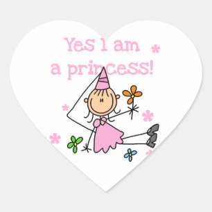 Adesivo Coração Sim, eu sou uma Princesa