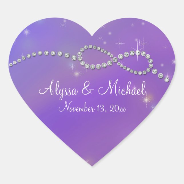 Adesivo Coração Símbolo Infinito Azul Símbolo de Amor Infinito Bri (Frente)