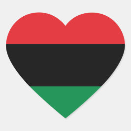 Adesivo Coração Símbolo Pan-Africano Flag & Unia / fã esportivo