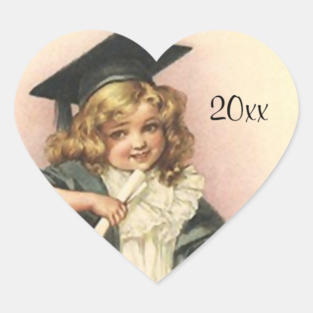 Adesivo Coração SÍMBOLOS Doce Diploma de Formando de Graduação da  (Frente)