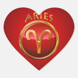 Adesivo Coração Sinal do zodíaco do Aries
