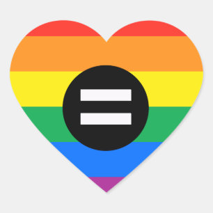 Adesivo Coração Sinalizador de Direitos Gays